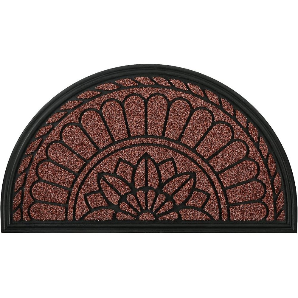 ✨ Half Round Door Mat Non-Slip Durable Rubber Door Mats Heavy Duty Doormat